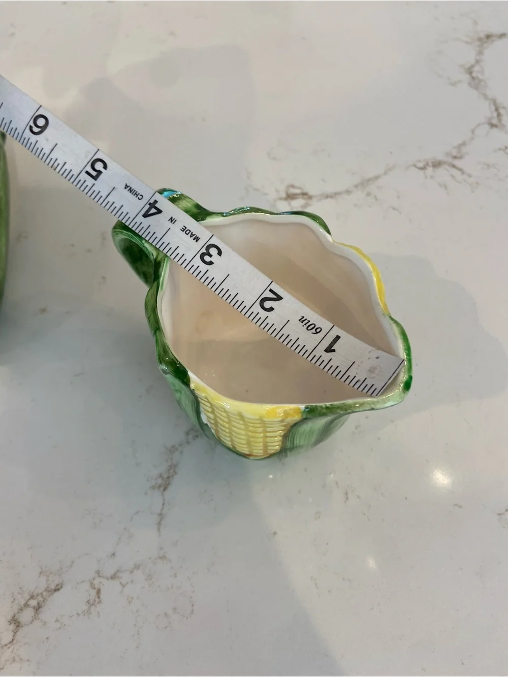 Vintage Corn on the Cob Salt & Pepper Shaker Set with Mini Creamer / Sugar Cup